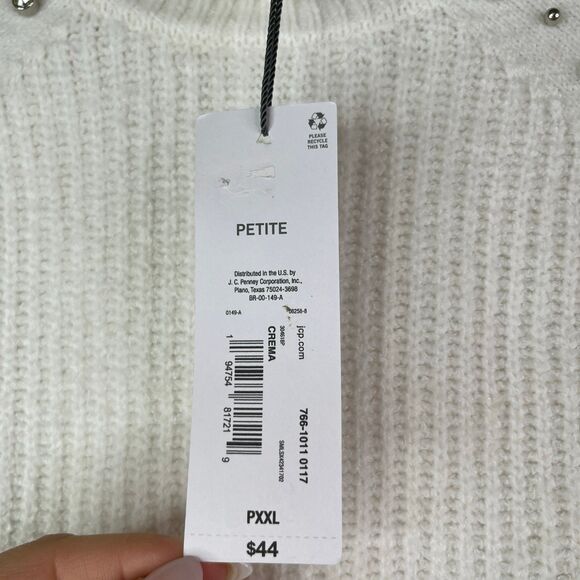 NWT Women's Liz Claiborne Long Sleeve With Rhinestones Sweater Size PXXL #593 - Picture 8 of 12